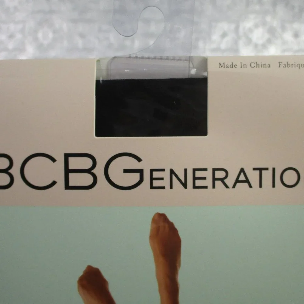BCBGeneration Black Control top Sheer Tights NIB Size Medium